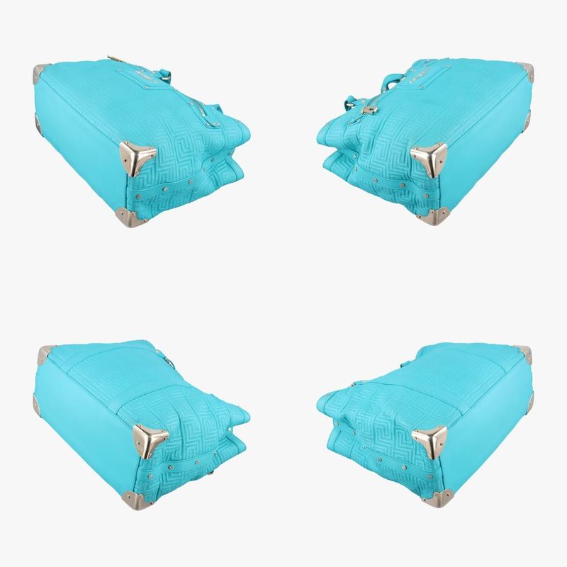 Versace VERSACE Couture Quilting Blue Leather