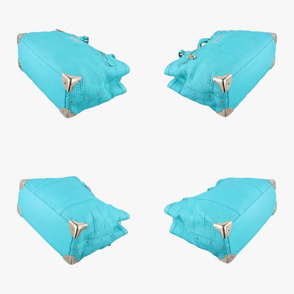 Versace VERSACE Couture Quilting Blue Leather