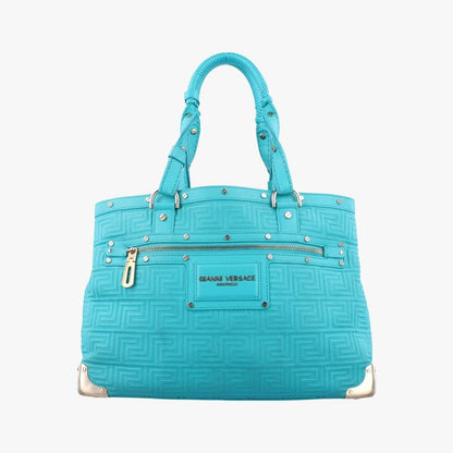 Versace VERSACE Couture Quilting Blue Leather