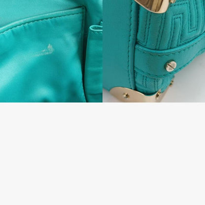 Versace VERSACE Couture Quilting Blue Leather