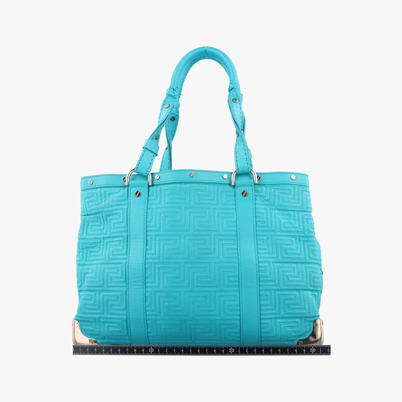 Versace VERSACE Couture Quilting Blue Leather