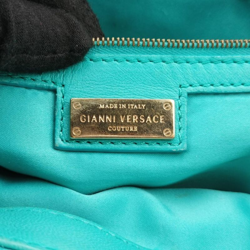 Versace VERSACE Couture Quilting Blue Leather