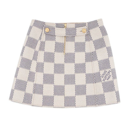Louis Vuitton Skirt Damier Azur 40 White Gray