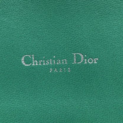Dior/Christian Dior Shoulder Bag Cannage Stitch Green Chain Shoulder Lambskin