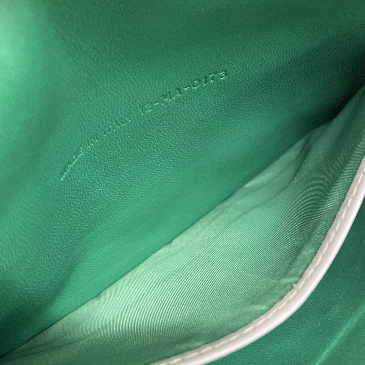 Dior/Christian Dior Shoulder Bag Cannage Stitch Green Chain Shoulder Lambskin