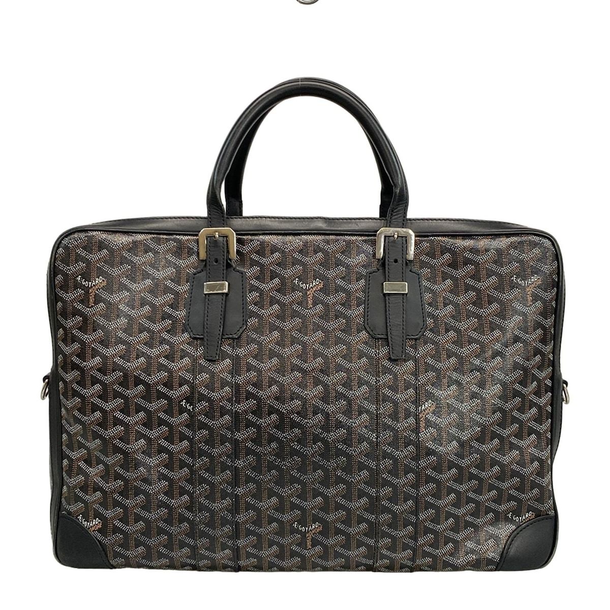 Goyard Business Bag Ambass Ador Black Leather