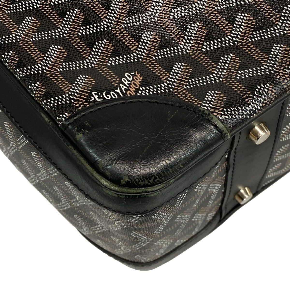 Goyard Business Bag Ambass Ador Black Leather