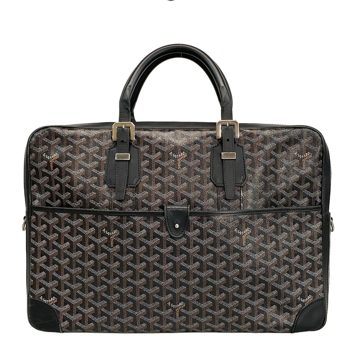 Goyard Business Bag Ambass Ador Black Leather