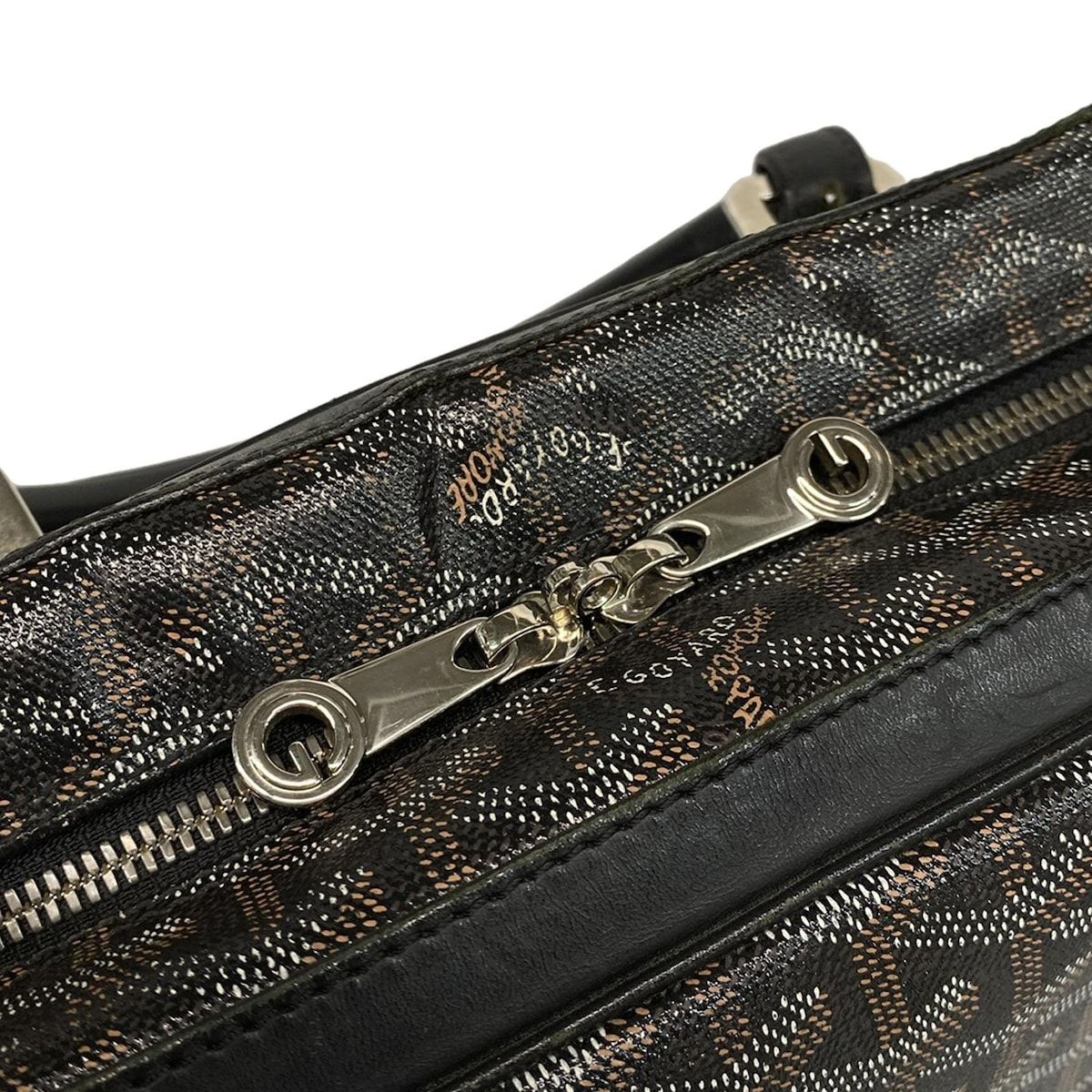 Goyard Business Bag Ambass Ador Black Leather