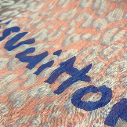 Louis Vuitton Stole (shaw L) Etole Leopard Blurry M75401 Pink X Gray X Light