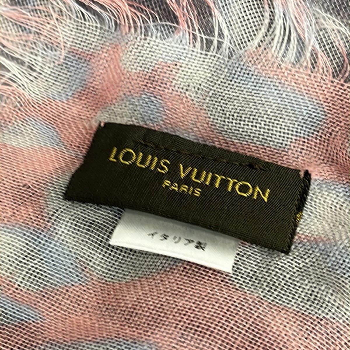 Louis Vuitton Stole (shaw L) Etole Leopard Blurry M75401 Pink X Gray X Light
