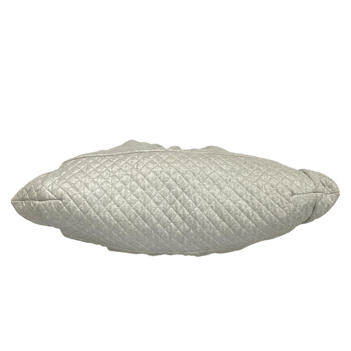 Chanel Tote Bag Melrose Cabas Silver Gray Chain Shoulder/silver Hardware Cotton