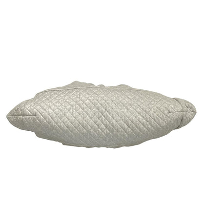 Chanel Tote Bag Melrose Cabas Silver Gray Chain Shoulder/silver Hardware Cotton