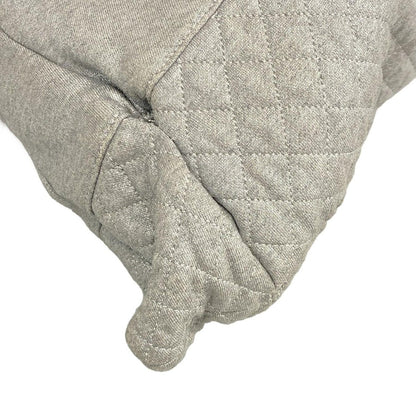 Chanel Tote Bag Melrose Cabas Silver Gray Chain Shoulder/silver Hardware Cotton