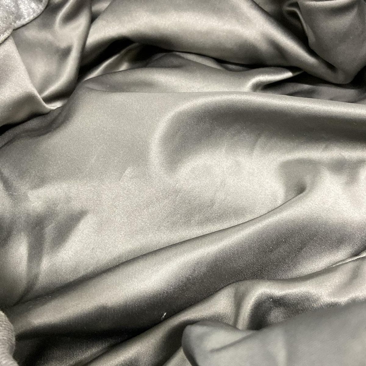 Chanel Tote Bag Melrose Cabas Silver Gray Chain Shoulder/silver Hardware Cotton