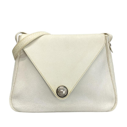 Hermes Shoulder Bag Christine White Silver Hardware