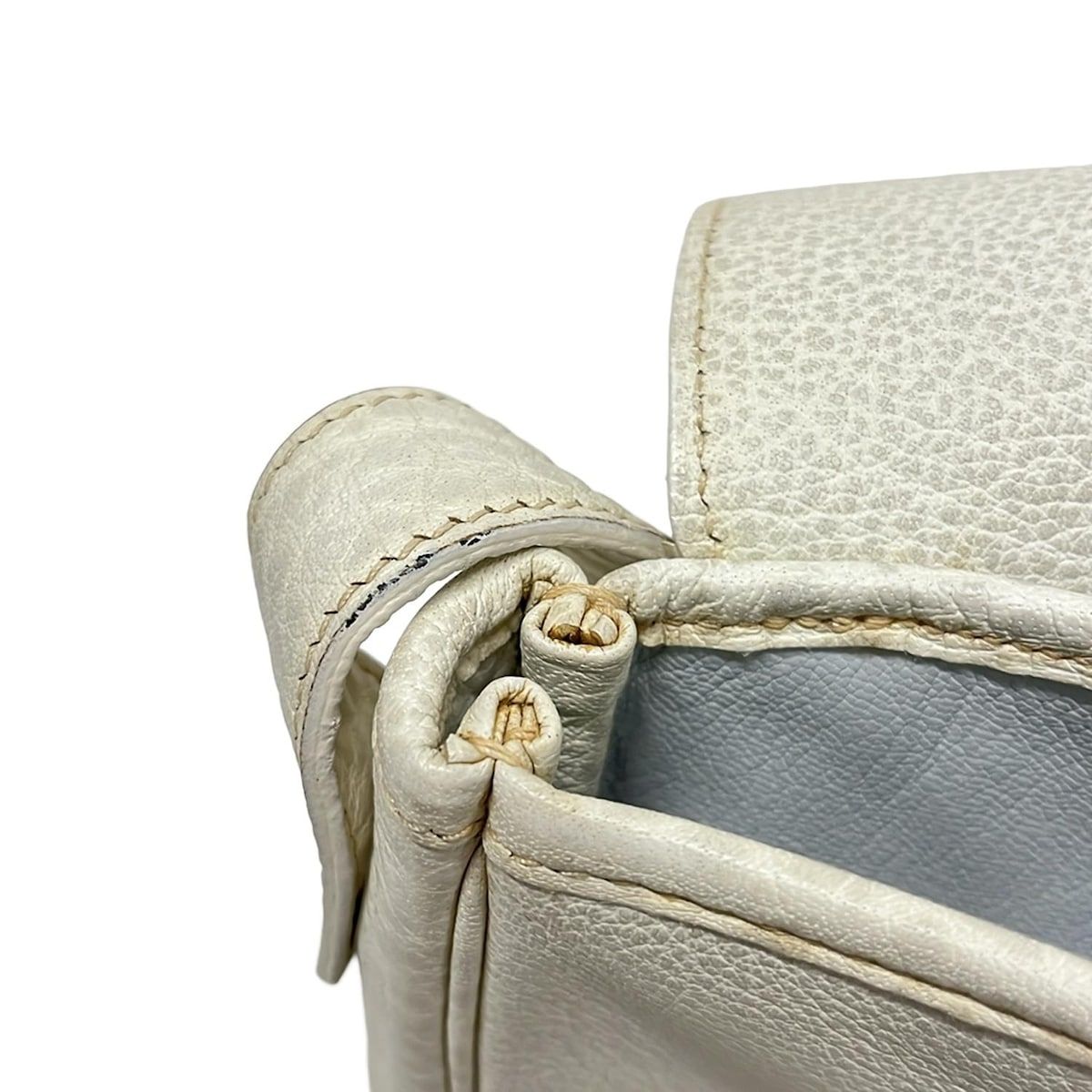 Hermes Shoulder Bag Christine White Silver Hardware