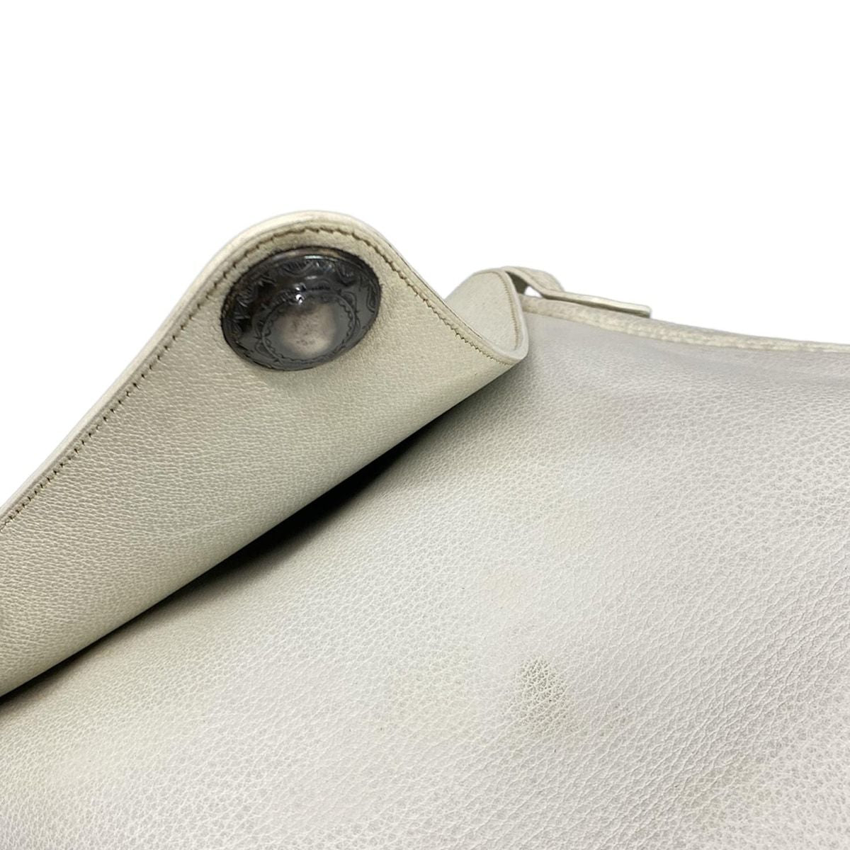 Hermes Shoulder Bag Christine White Silver Hardware