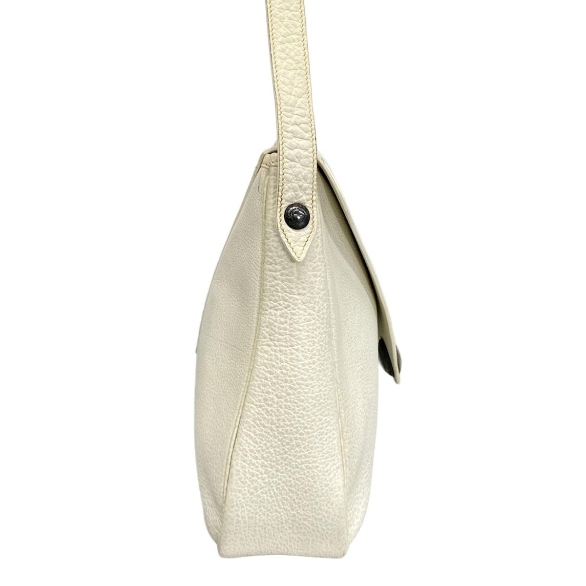 Hermes Shoulder Bag Christine White Silver Hardware