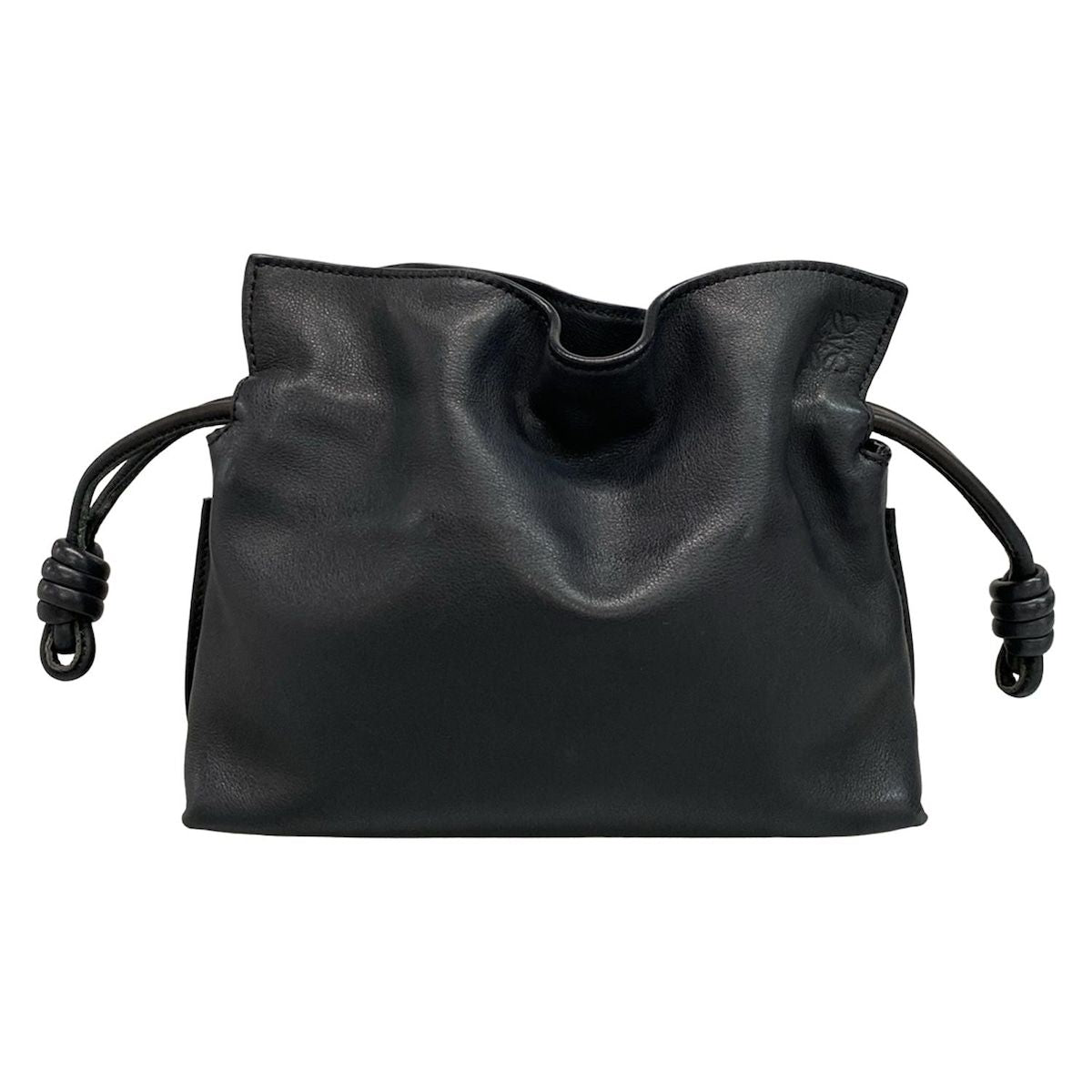 Loewe Clutch Bag Flamenco Clutch Black Leather