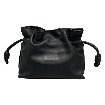 Loewe Clutch Bag Flamenco Clutch Black Leather