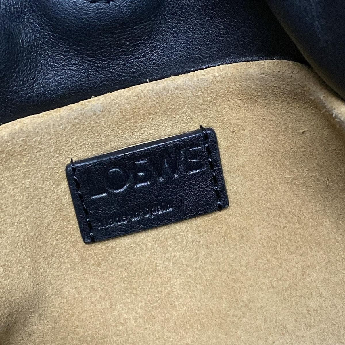 Loewe Clutch Bag Flamenco Clutch Black Leather