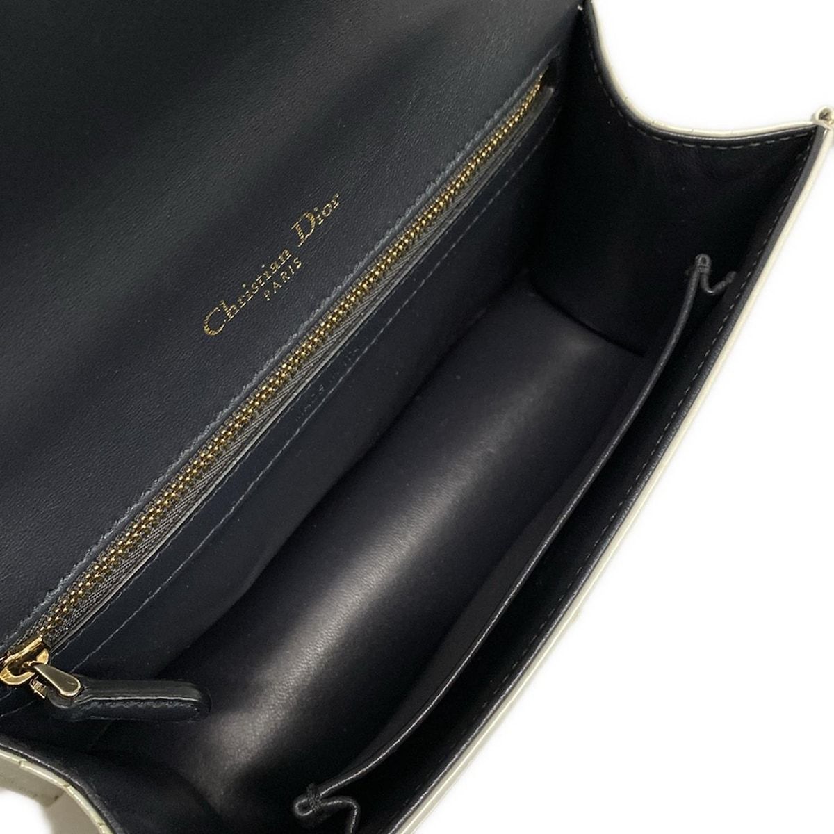 Dior/Christian Dior Shoulder Bag Dior Ama Light Gray Chain Shoulder Leather