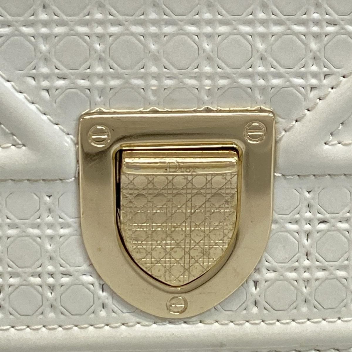 Dior/Christian Dior Shoulder Bag Dior Ama Light Gray Chain Shoulder Leather