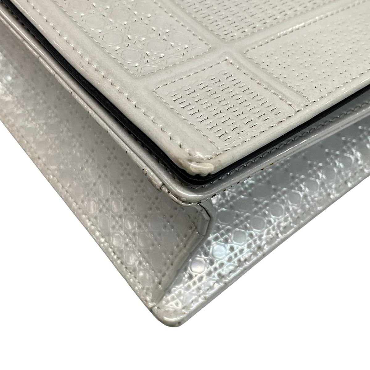 Dior/Christian Dior Shoulder Bag Dior Ama Light Gray Chain Shoulder Leather