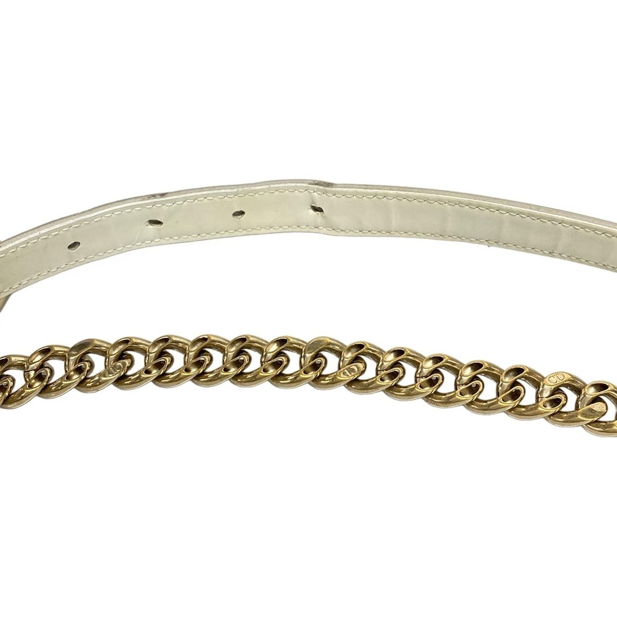 Dior/Christian Dior Shoulder Bag Dior Ama Light Gray Chain Shoulder Leather