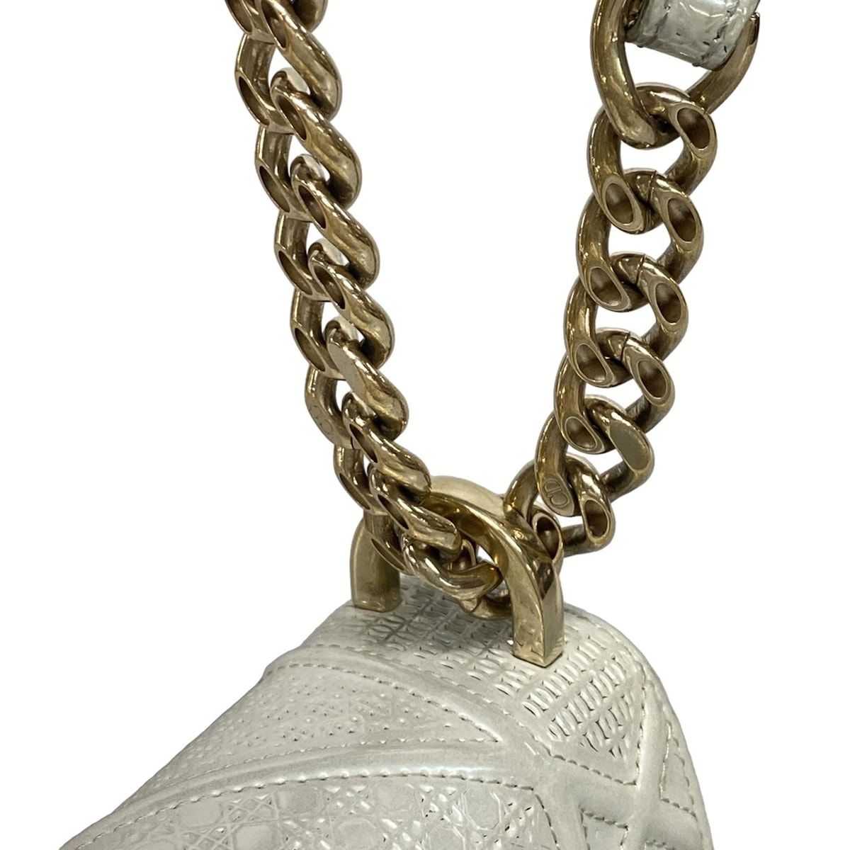 Dior/Christian Dior Shoulder Bag Dior Ama Light Gray Chain Shoulder Leather