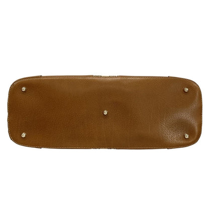 Gucci Handbag GG Pattern 131024 Brown X Beige Leather