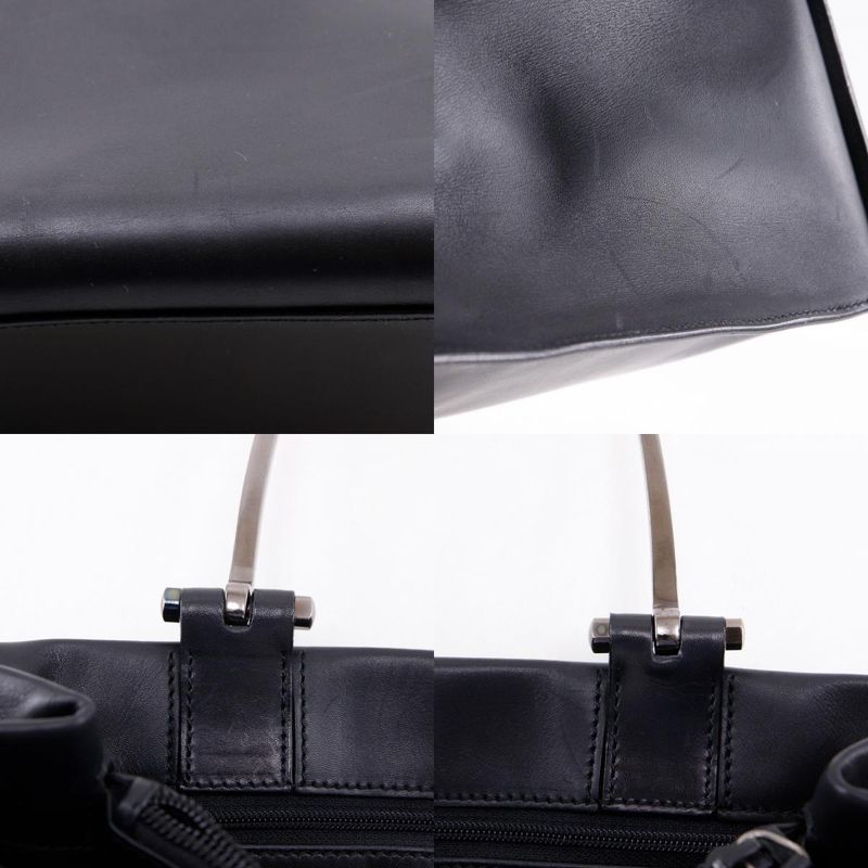 Gucci Tote Bag 002.1025.002058 Calf Black Women's Handbag