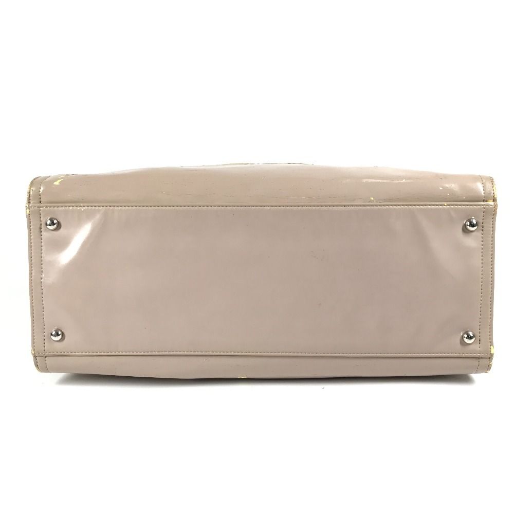 Chanel Shoulder Bag Cc Here Mark Logo Enamel Beige