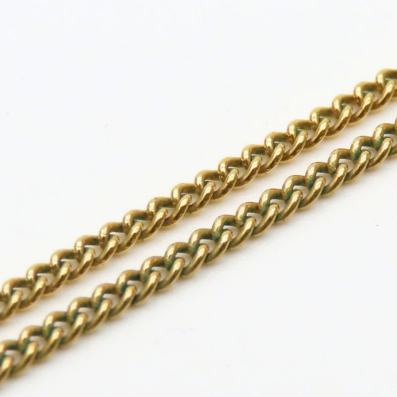 Christian Dior Necklace CD Logo Metal Rhinestone Gold GP Plated Accessories