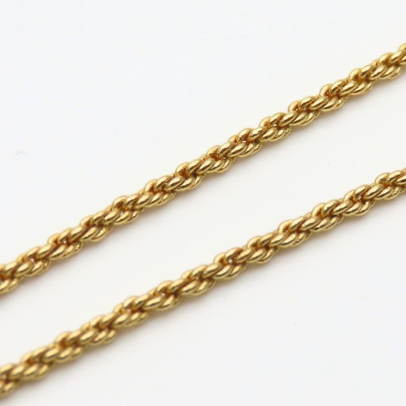 Christian Dior Necklace CD Logo Metal Gold GP Plated Accessories Ladies Women