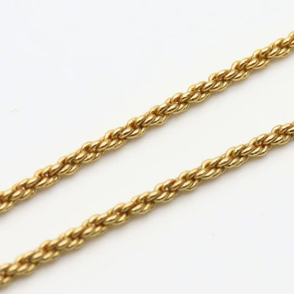 Christian Dior Necklace CD Logo Metal Gold GP Plated Accessories Ladies Women