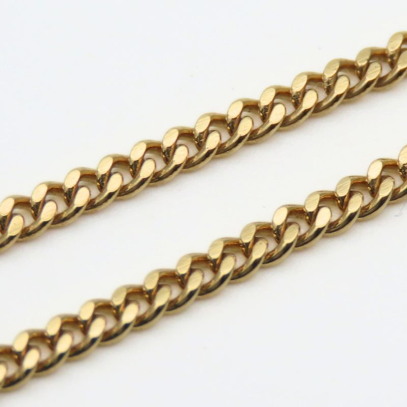 Christian Dior Necklace CD Logo Metal Rhinestone Gold GP Plated Accessories