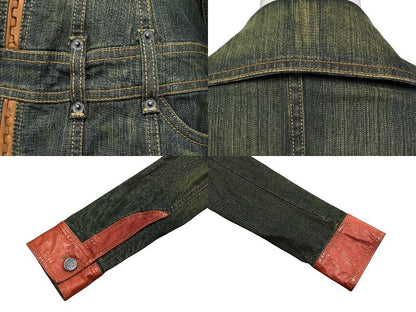 Dior Denim Jacket Black Green Red Cotton Polyurethane — view 7