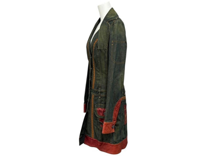 Dior Denim Jacket Black Green Red Cotton Polyurethane — view 3