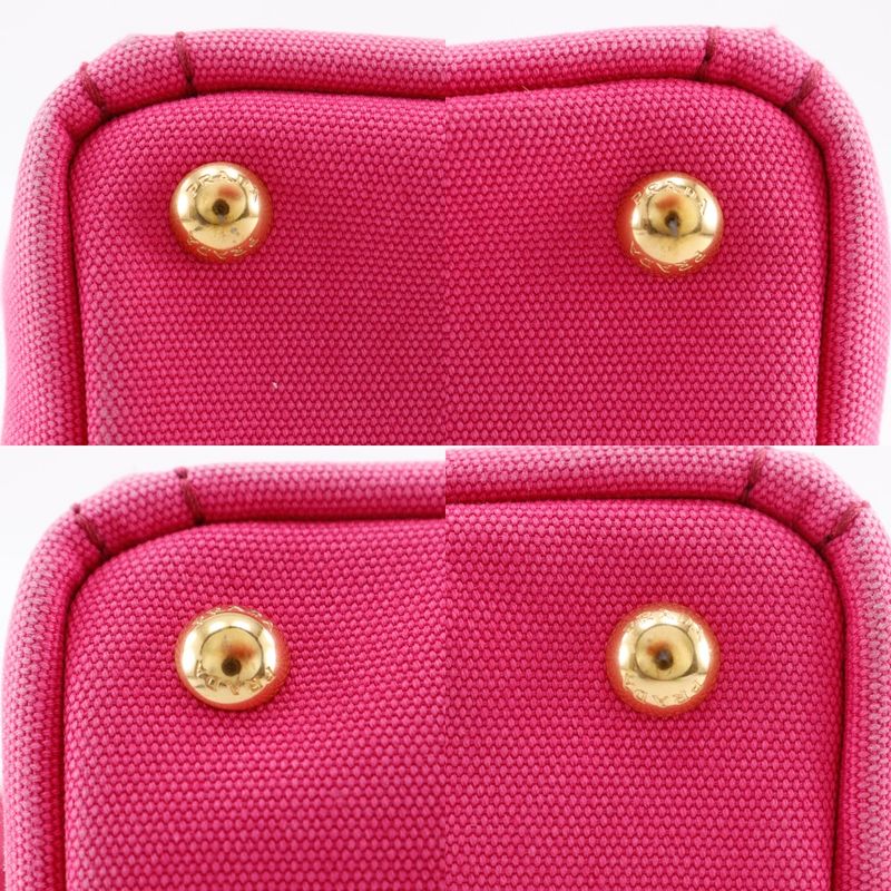 Prada Kanapa 2way Shoulder Tote Bag Canvas Pink Women's Handbag