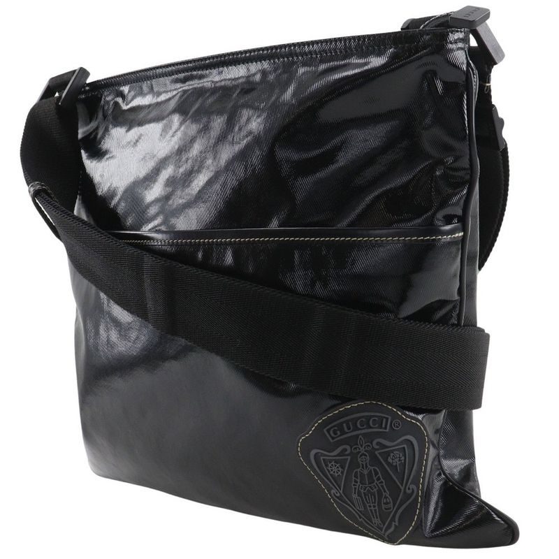 Gucci Cles Store Emblem 181093 PVC Black Men's Shoulder Bag