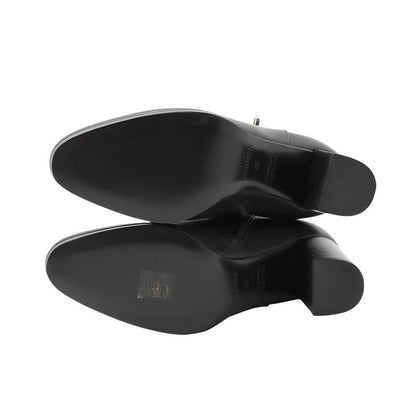 Hermes Boots Saint Germain Calf Leather 36 Shoes Black