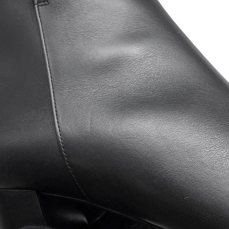 Hermes Boots Saint Germain Calf Leather 36 Shoes Black