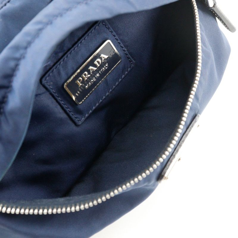 Prada Waist Pouch Body Bag Nylon Navy Unisex Waist Bag