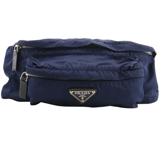 Prada Waist Pouch Body Bag Nylon Navy Unisex Waist Bag