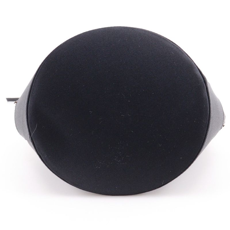 Bottega Veneta Draw String Punching Leather Fringe Satin X