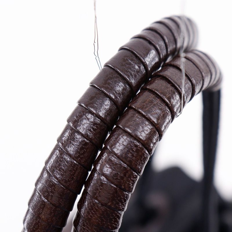 Bottega Veneta Draw String Punching Leather Fringe Satin X