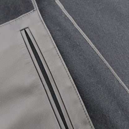 Loewe Shawl Muffler - With Pocket Black Leather Cashgora Apparel