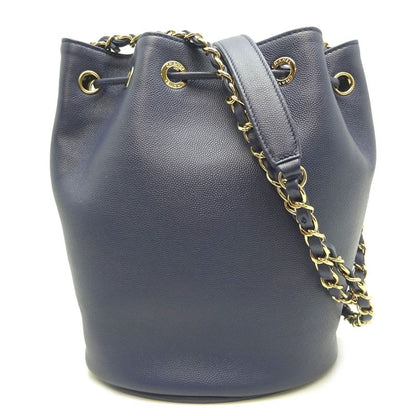 Chanel Chanel Shoulder Deauville Caviar Navy Bag